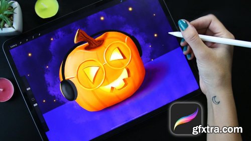  Digital Illustration Workshop for Beginners - Create a Halloween Pumpkin