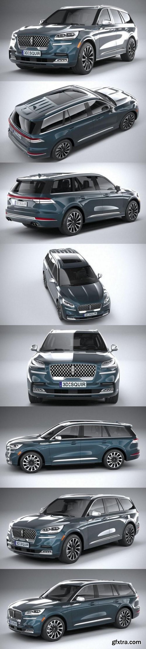 Lincoln Aviator 2020 3D Model