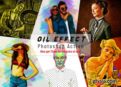 CreativeMarket - Oil Effect Photoshop Action 6589007