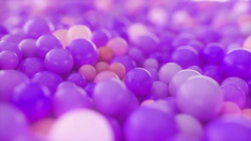 Videohive - Purple Gradient Neon Glowing Balls Motion Backdrop - 34507045 - 34507045