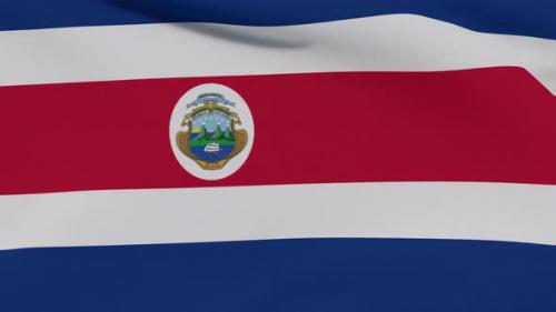 Videohive - Flag Costa Rica Patriotism National Freedom Seamless Loop - 34507111 - 34507111