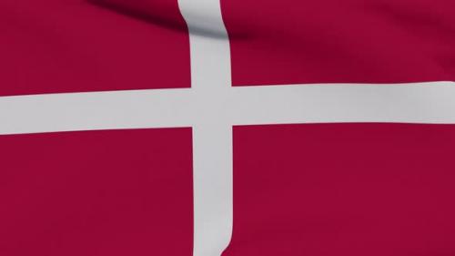 Videohive - Flag Denmark Patriotism National Freedom Seamless Loop - 34507253 - 34507253