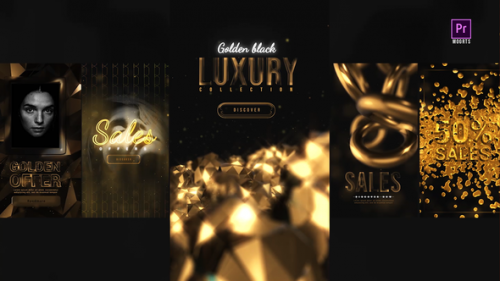 Videohive - Golden Black Instagram Stories - 34519218 - 34519218