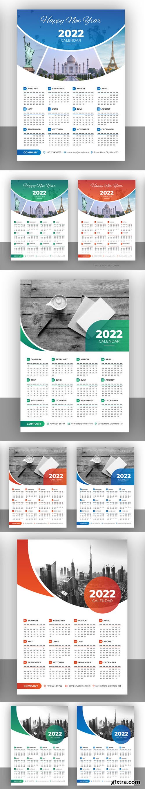 18 Calendar 2022 Vector Templates