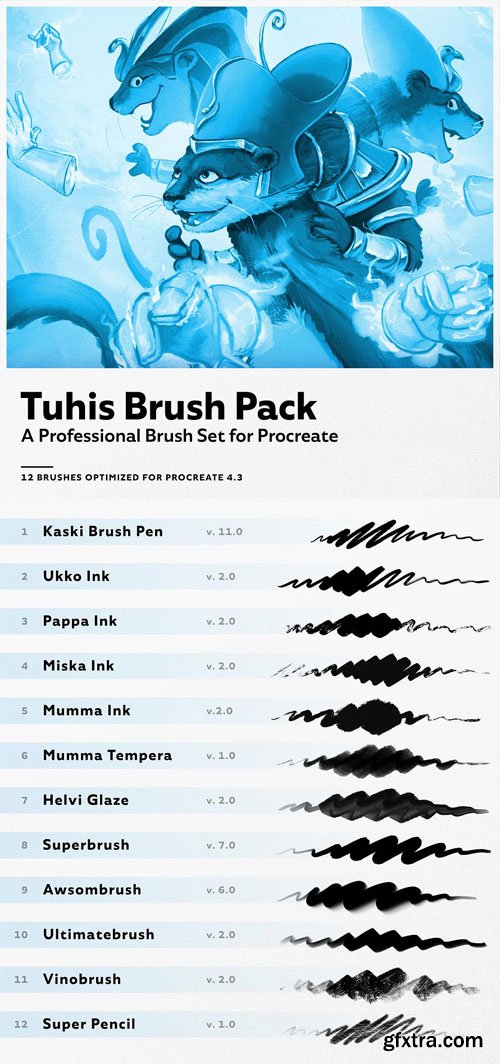 Tuhis Brushes Pack - A Professional Brush Set for Procreate