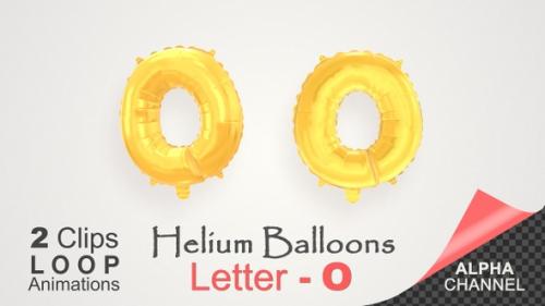 Videohive - Helium Gold Balloons With Letter – O - 34510752 - 34510752