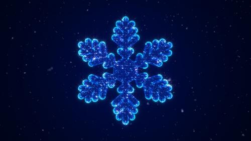 Videohive - Snowflake 3D Hologram V3 - 34511143 - 34511143