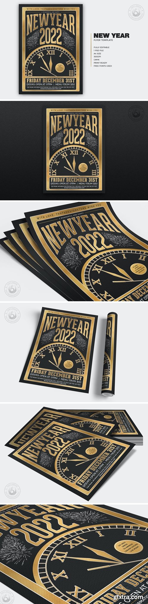 New Year Flyer Template V12