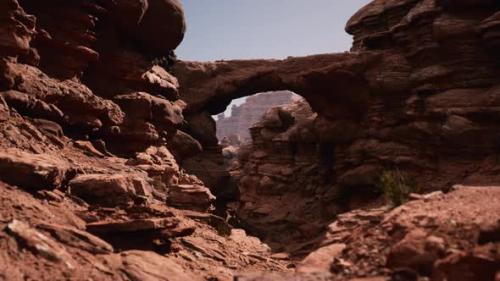 Videohive - Red Stone Arch in Grand Canyon Park - 34519705 - 34519705