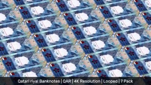 Videohive - Qatar Banknotes Money / Qatari riyal / Currency ر.ق / QAR/ | 7 Pack | - 4K - 34521981 - 34521981