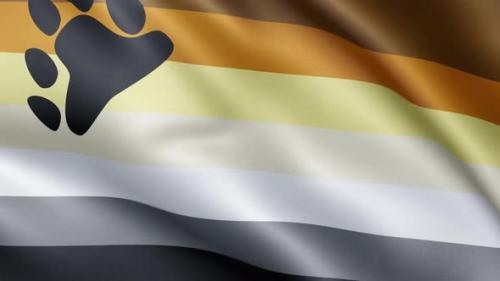 Videohive - Bear Brotherhood flag | Flag of Gay Pride | UHD | 60fps - 34504596 - 34504596