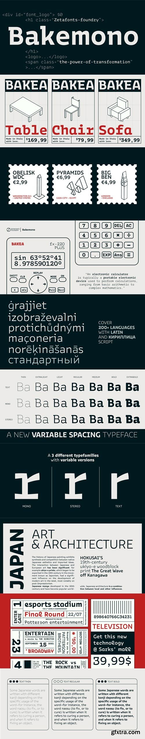 Bakemono Font Family