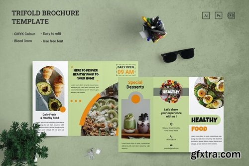 Healthy Food - Trifold Brochure