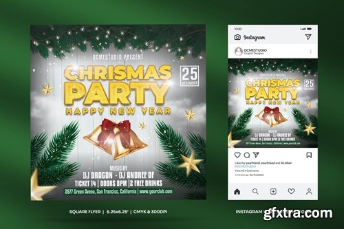 Christmas Party Square Flyer & Instagram Post