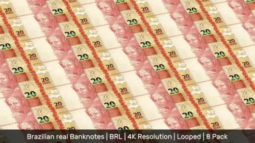 Videohive - Brazil Banknotes Money / Brazilian real / Currency R$ / BRL/ | 8 Pack | - 4K - 34521990 - 34521990