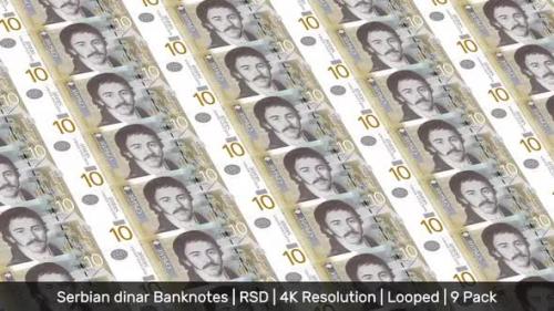 Videohive - Serbia Banknotes Money / Serbian dinar / Currency дин / RSD/ | 9 Pack | - 4K - 34521993 - 34521993