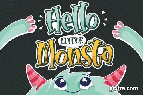 Hello Little Monsta Font