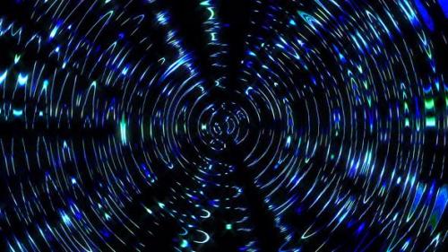 Videohive - circular lines rotating abstract blue color black background - 34523542 - 34523542