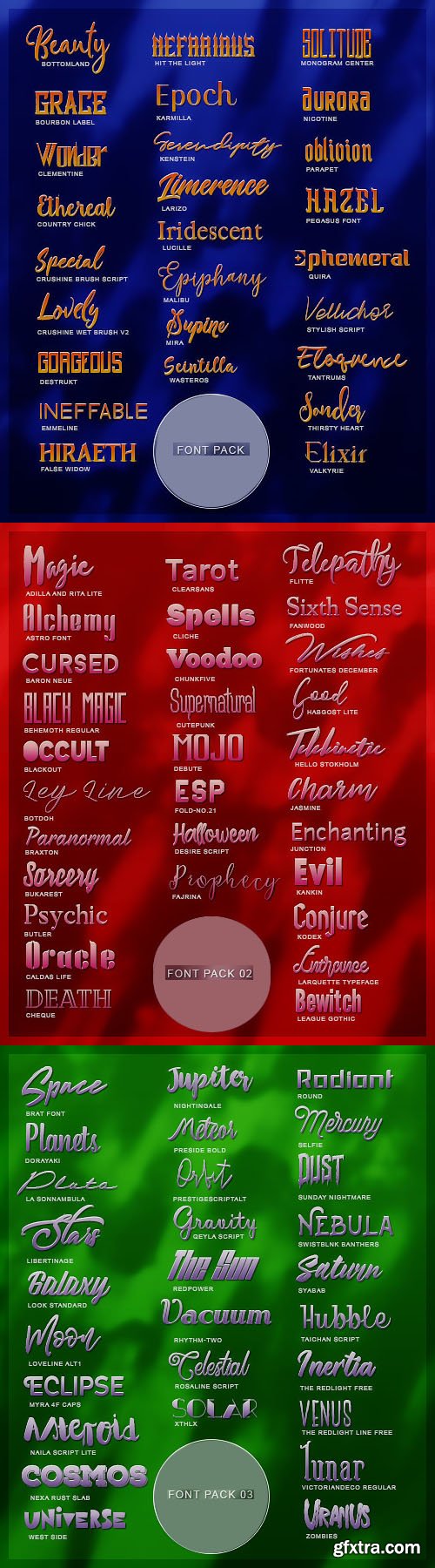 80+ Fonts Pack