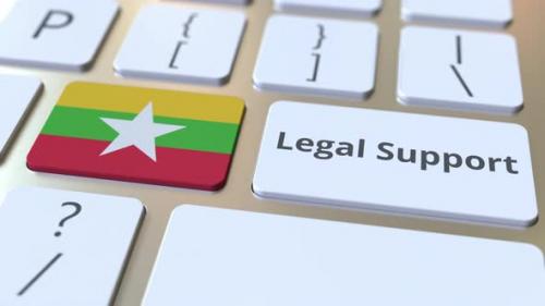 Videohive - Legal Support Text and Flag of Myanmar on the Keyboard - 34526963 - 34526963