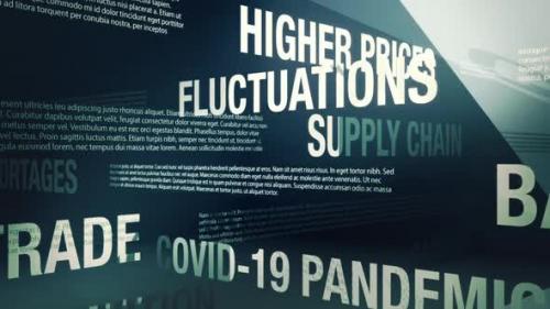 Videohive - 2021-2022 Global Supply Chain Crisis Related Terms Seamless Background Loop. - 34527669 - 34527669