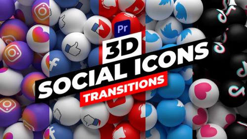 Videohive - 3D Social Icons Transitions for Premiere Pro - 34560120 - 34560120