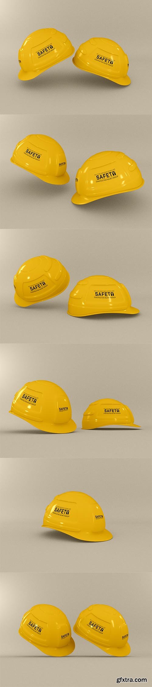 Construction helmet mockup