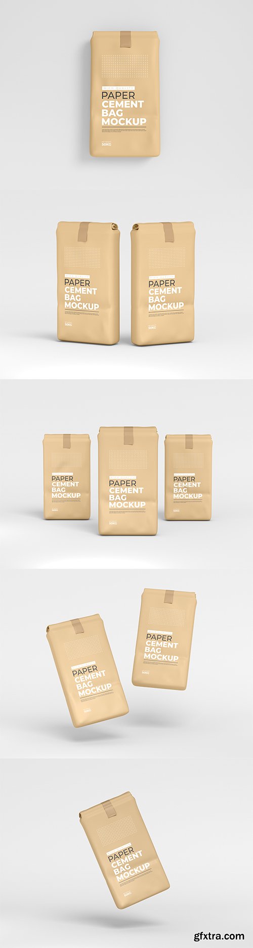 Paper cement bag mockup