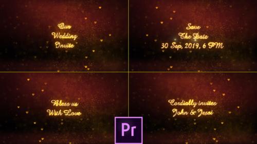 Videohive - Wedding Invitation Titles - Premiere Pro - 34116905 - 34116905