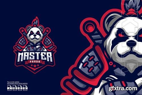 Samurai Panda Esport Logo Template