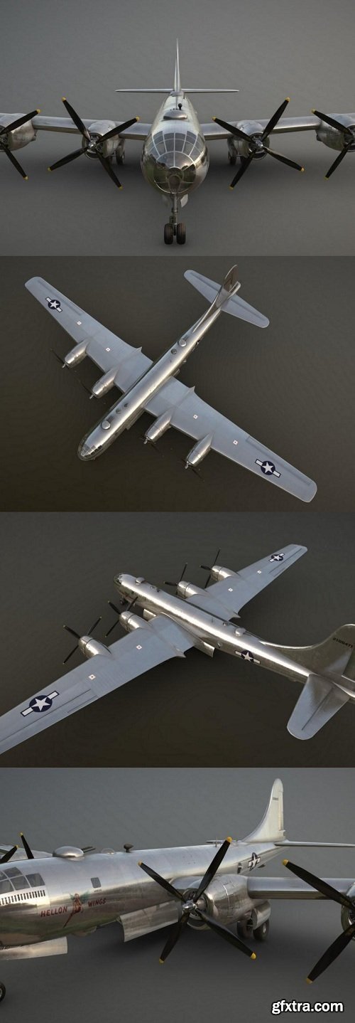 B-29 Superfortress Bomber 3D Model