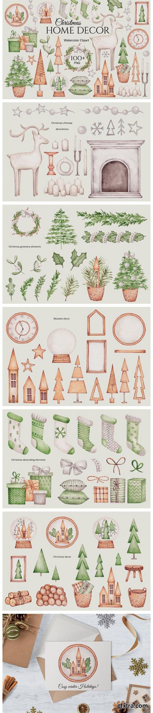 Watercolor Clipart Christmas Home Decor 18155937