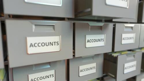 Videohive - ACCOUNTS Text on the Drawers of a File Cabinet - 34547485 - 34547485