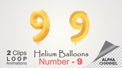 Videohive - Celebration Helium Balloons With Number – 9 - 34547775 - 34547775
