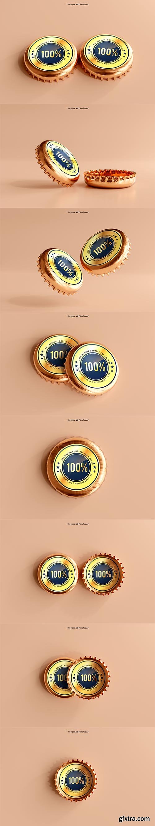 Bottle caps mockup