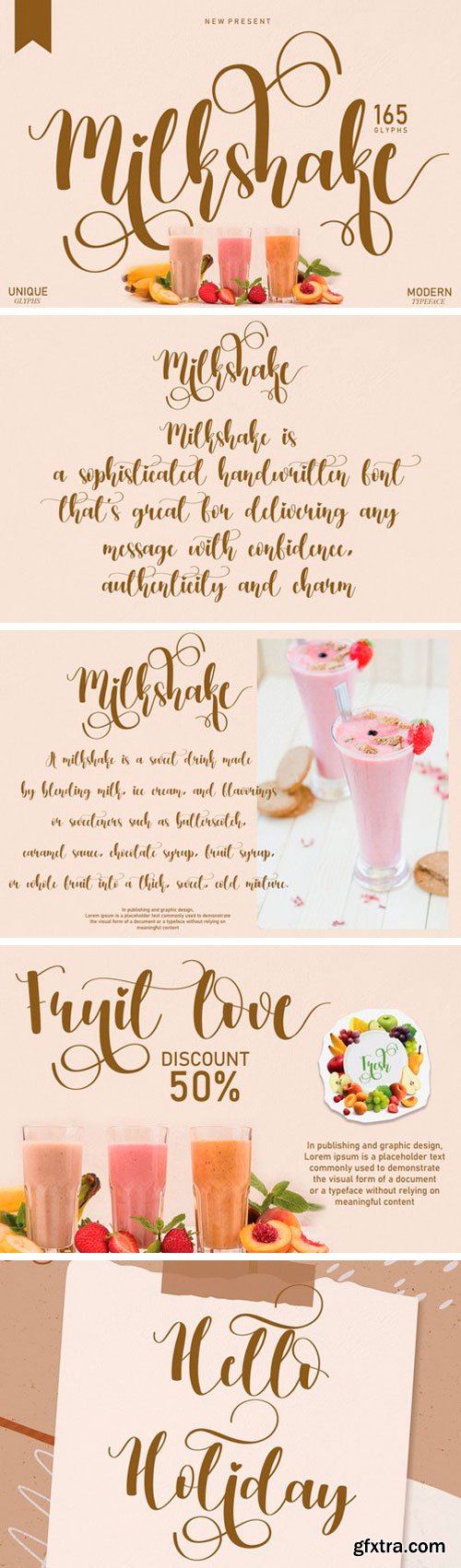 Milkshake Script Font