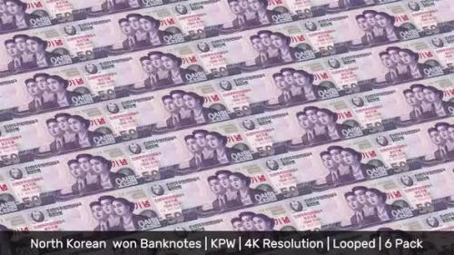 Videohive - North Korea Banknotes Money / North Korean won / Currency ₩ / KPW/ | 6 Pack | - 4K - 34535995 - 34535995