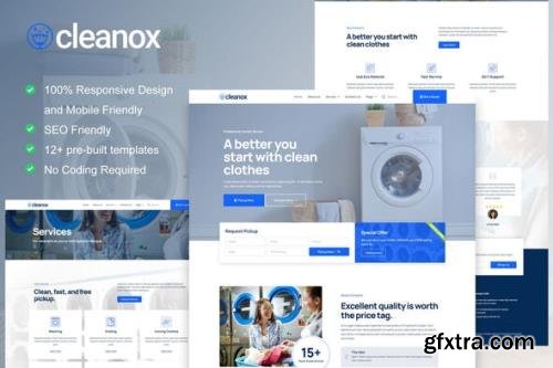 ThemeForest - Cleanox v1.0.0 - Laundry Service Elementor Template Kit - 34598988