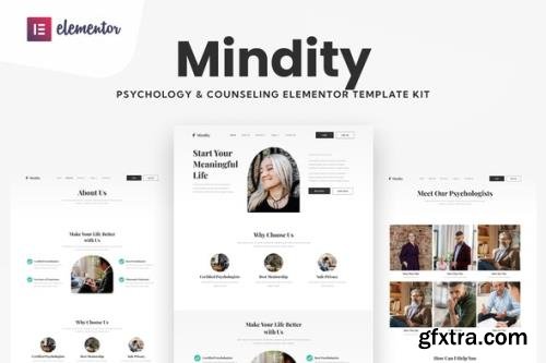 ThemeForest - Mindity v1.0.0 - Psychologist Teraphist Elementor Template Kit - 34519669