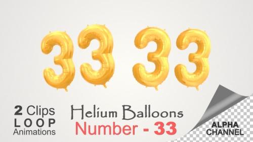 Videohive - Celebration Helium Balloons With Number – 33 - 34610873 - 34610873