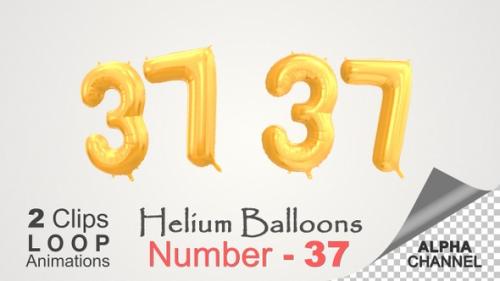 Videohive - Celebration Helium Balloons With Number – 37 - 34611476 - 34611476