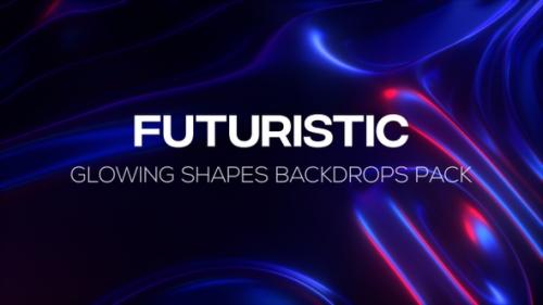 Videohive - Futuristic Organic Glowing Shape Backgrounds Pack - 34612424 - 34612424