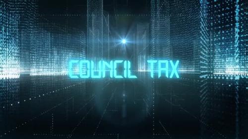 Videohive - Skyscrapers Digital City Tech Word Council Tax - 34612569 - 34612569