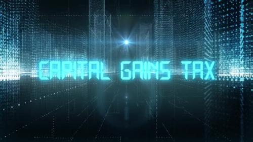 Videohive - Skyscrapers Digital City Tech Word Capital Gains Tax - 34612571 - 34612571