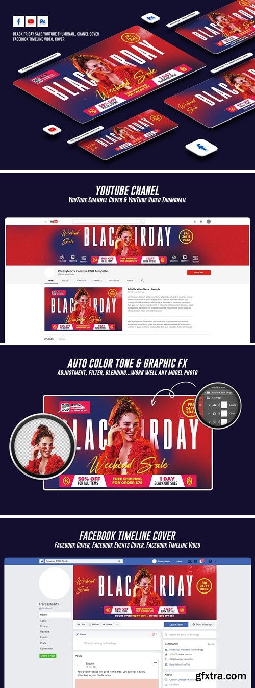 Black Friday Sale Youtube, Facebook Timeline Cover
