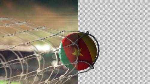 Videohive - Soccer Ball Scoring Goal Night - Cameroon - 34613114 - 34613114