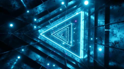 Videohive - Seamless Loop Motion Graphics Of Flying Into Triangle Rotation Tunnel - 34614344 - 34614344