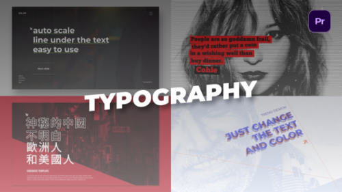 Videohive - Typography | MOGRt - 34612625 - 34612625