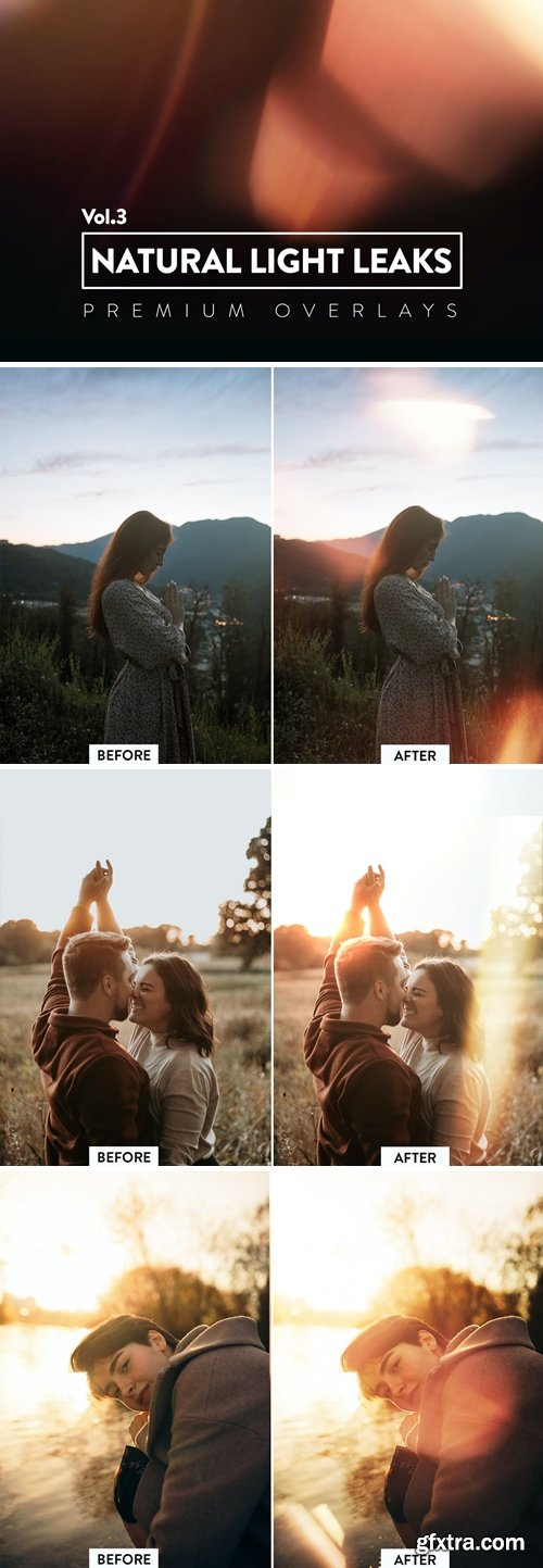 30 Natural Light Leaks Overlay Vol.3