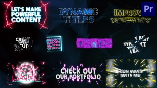 Videohive - Dynamic Titles | Premiere Pro MOGRT - 34553557 - 34553557